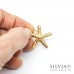 Charm link a forma di stella marina oro opaco 25x25 mm