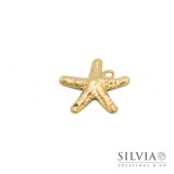 Charm link a forma di stella marina oro opaco 30x30 mm