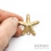 Charm link a forma di stella marina oro opaco 30x30 mm