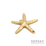 Charm link a forma di stella marina oro opaco 52x50 mm