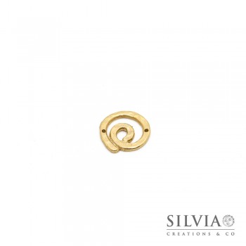 Link connettore a forma di spirale oro opaco 16x16 mm