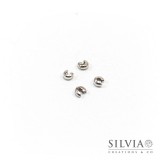 Coprischiaccini rodio in ottone 3 mm x 20pz