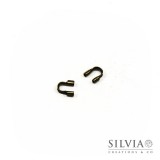 Salvafilo a ferro di cavallo bronzo in ottone da 5x4 mm x 20pz