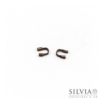Salvafilo a ferro di cavallo rame in ottone da 5x4 mm x 20pz