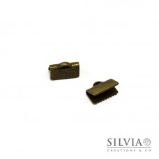 Terminale a stringere bronzo in ottone da 10 mm x 10pz