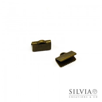 Terminale a stringere bronzo in ottone da 10 mm x 10pz