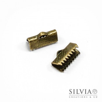 Terminale a stringere bronzo in ottone da 13 mm x 10pz