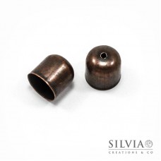 Terminale per cordoncino con foro rame da 10 mm x 8pz
