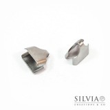Terminale a stringere in acciaio da 11x11 mm x 2pz