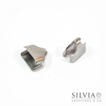 Terminale a stringere in acciaio da 11x11 mm x 2pz