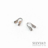 Terminale chiudicordoncino in acciaio da 7.5x3.5 mm x 6pz