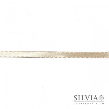 Nastro doppio raso ecrù 6 mm x 100m
