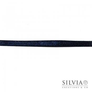 Nastro doppio raso blu scuro 6 mm x 100m