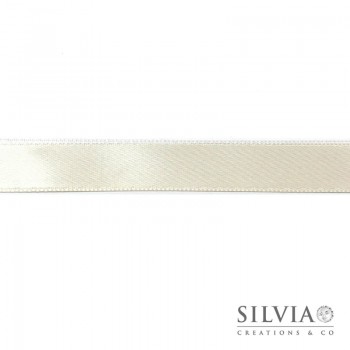Nastro doppio raso panna 15 mm x 50 m