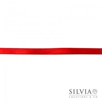 Nastro doppio raso rosso 6 mm x 100 m