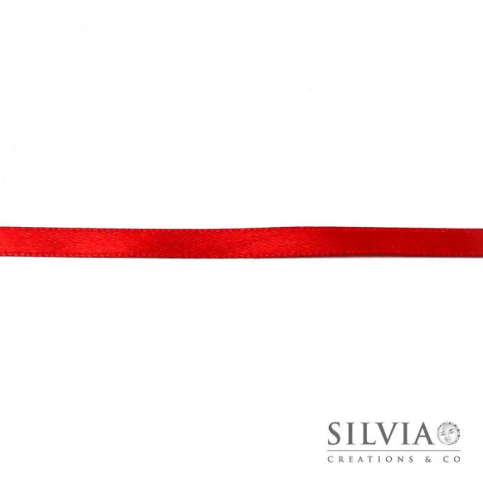 Nastro doppio raso rosso 6 mm x 100 m - silviacreationsandco