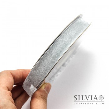 Nastro organza grigio 16 mm x 50 m