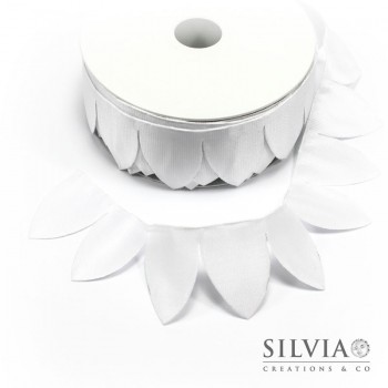 Nastro portaconfetti margherita bianco 100x6 cm