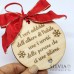 Decorazione natalizia tonda con frase personalizzata 