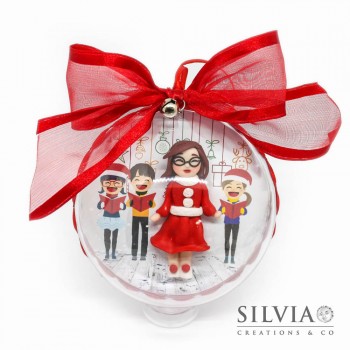 Palla di Natale con un personaggio personalizzato