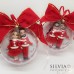 Palla di Natale con due personaggi personalizzati