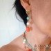 Orecchini pendenti con base a scelta turchese perla e corallo