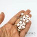 Orecchini pendenti con fiocco di neve in fimo bianco