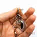 Orecchini perno con cuore satinato in acciaio e sacro cuore ex voto color platino