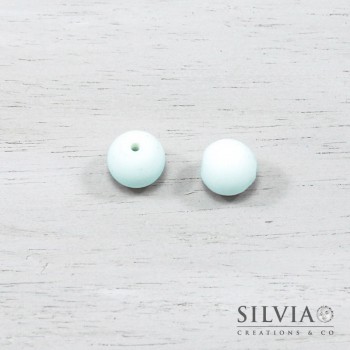Perla in ceramica bianco ghiaccio satinata tonda 12 mm
