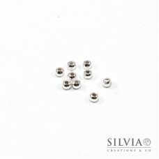 Perla argento in ferro da 5 mm x 100pz