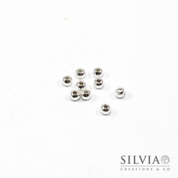 Perla argento in ferro da 5 mm x 100pz