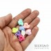 Perla rosa in acrilico a forma di rosa da 14 mm x 10pz
