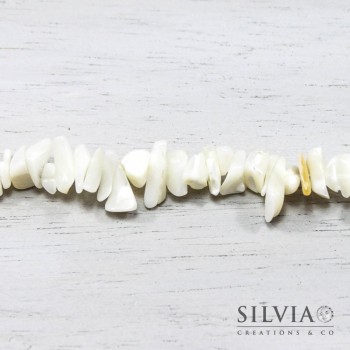 Filo a chips di madreperla da 14x5 mm x 40 cm