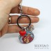 Portachiavi con scritta Papà sei unico al mondo cuore e charms personalizzati