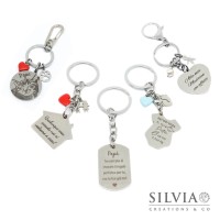 Portachiavi acciaio con frase incisa da personalizzare