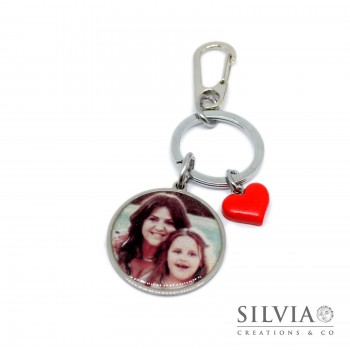 Portachiavi personalizzato con fotografia e incisione