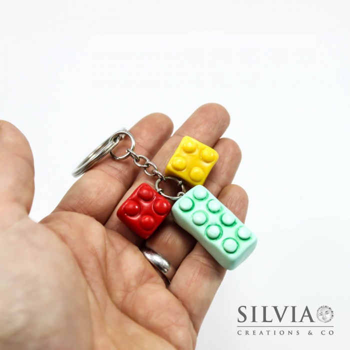 Portachiavi Mattoncini Lego Handmade Silviacreationsandco