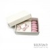 Scatola combinata pelle bianca per bomboniere 95x65x40mm