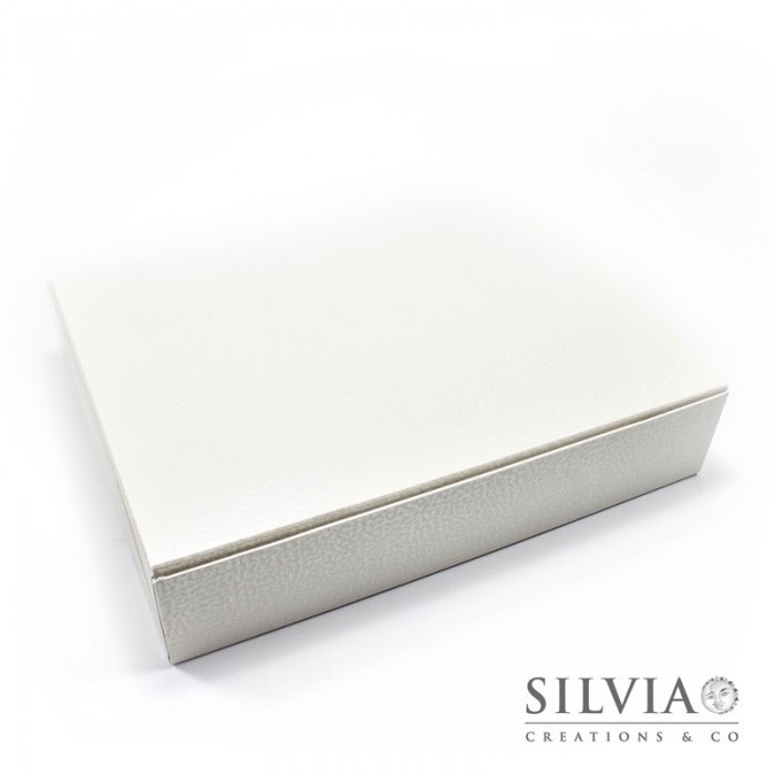 20 Scatole Pieghevoli In Cartoncino Per Bomboniere - 10x10x19 Cm, Colore Bianco, Linea Pell