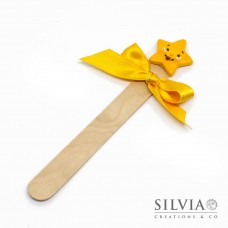 Segnalibro paletta di legno con stella