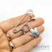 Spilla con angelo e charms per sciarpa o cardigan Spilla con angelo e charms per sciarpa o cardigan
